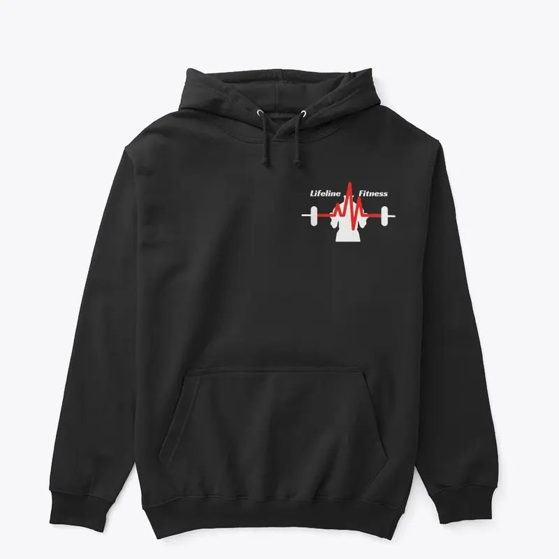 White Print Lifeline Hoodie